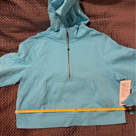 ONLY ONE ‼️ Lululemon Scuba Electric Turquoise Half Zip Hoodie Size M/L - Picture 12 of 12